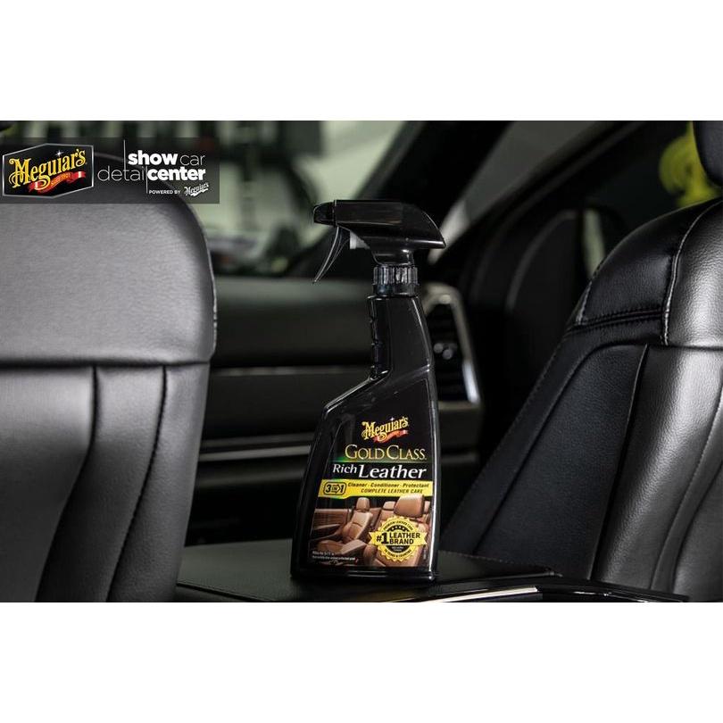 Meguiar's MUA Chai xịt dưỡng da 3 trong 1 TẶNG khăn lau nội thất - Gold Class Rich Leather &amp; Supreme Towel / G10916