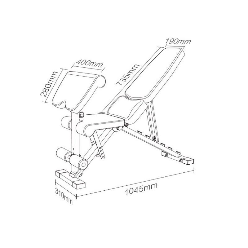 Ghế Tập Tạ Điều Chỉnh Đa Năng FED-VQ189 Chịu lực 300kg