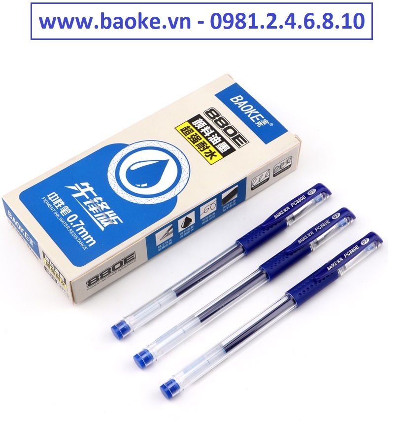 Hộp 12 cây bút nước - bút gel 0.7mm Baoke - 880E