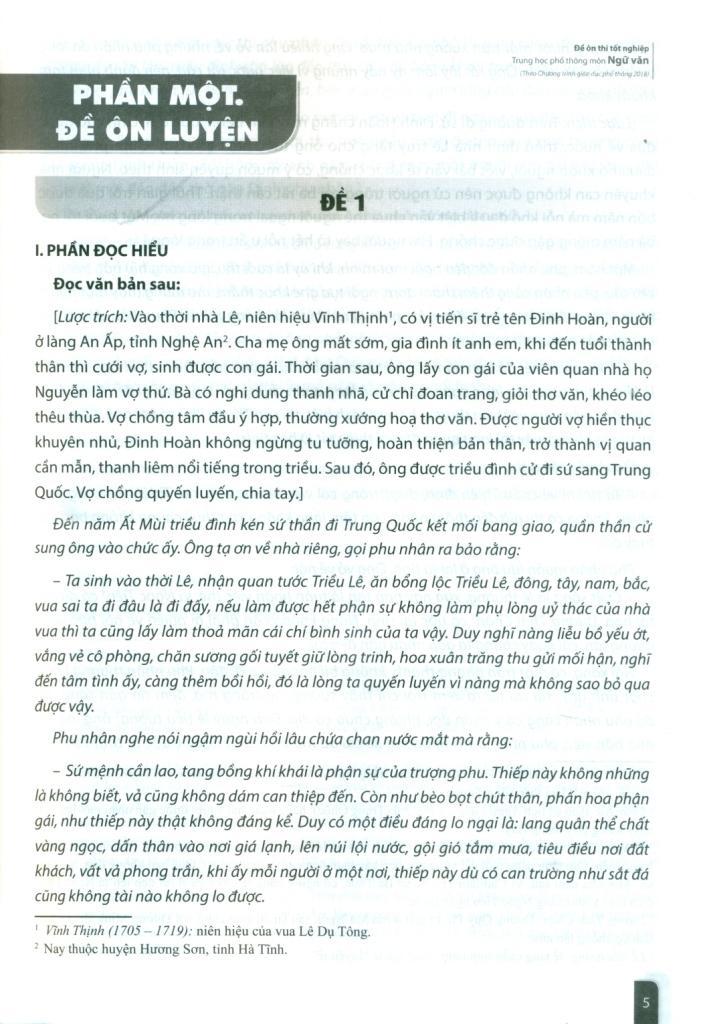 Sách - Đề Ôn Thi Tốt Nghiệp Trung Học Phổ Thông - Môn Ngữ Văn (Theo Chương Trình Giáo Dục Phổ Thông 2018) - ảnh 5