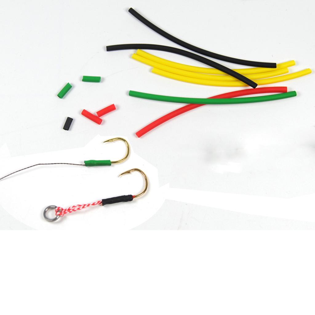 10Pcs Heat Shrink Tube Carp Pike Sea Fishing Rig Tube Swivels Hook Connector