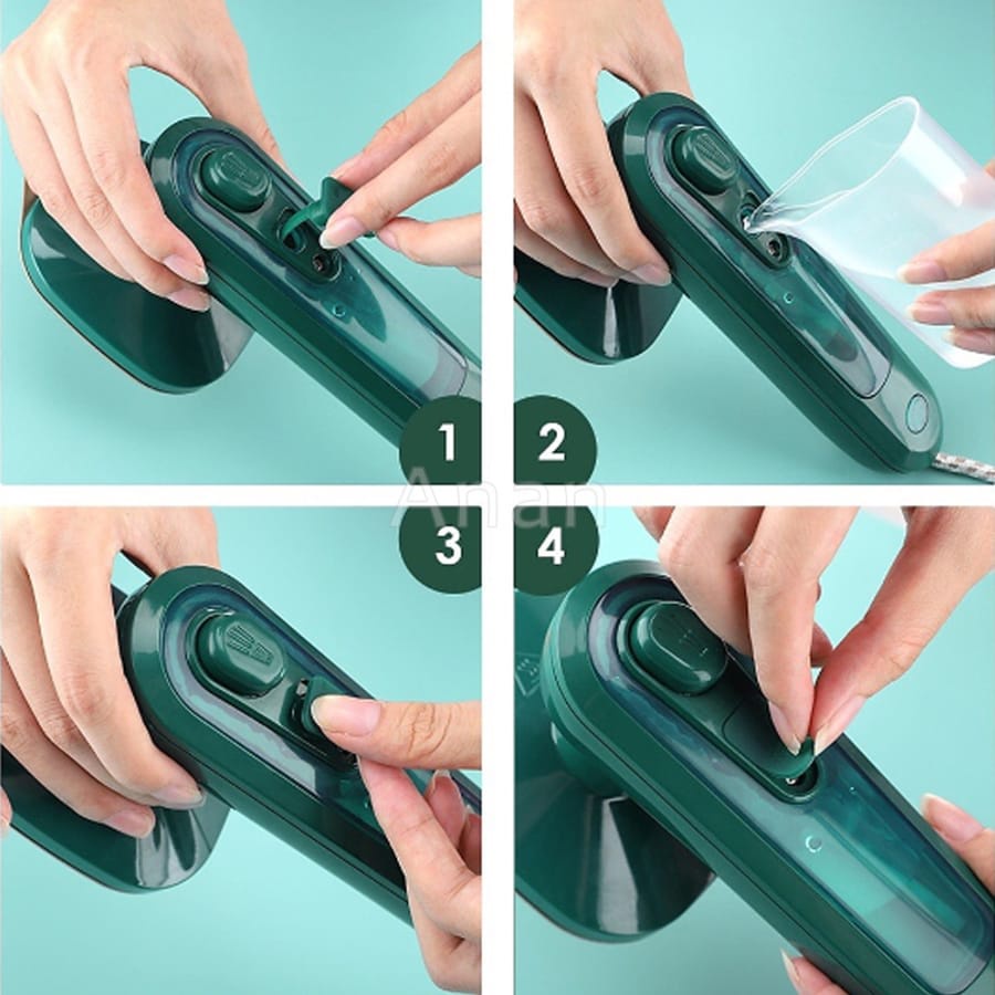 Bàn Ủi Hơi Nước Cầm Tay Mini Giúp Đánh Tan Vết Nhăn Nhanh, Mịn Vải, Dễ Dàng Mang Đi Du Lịch Và Sử Dụng Trong Gia Đình