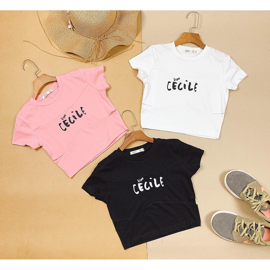 Áo Croptop Thun Cotton Nữ Tay Ngắn Kiểu Khoét Hở Eo 2 Bên Body Ôm Màu Đen Trắng Hồng Tím Crt Crop Top Tập Yoga Gym