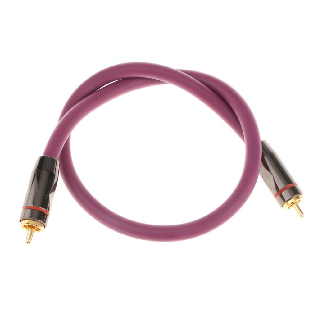 RCA to RCA Digital Audio Coaxial Cable Cord RCA Audio Cord Gold Plated 0.5M