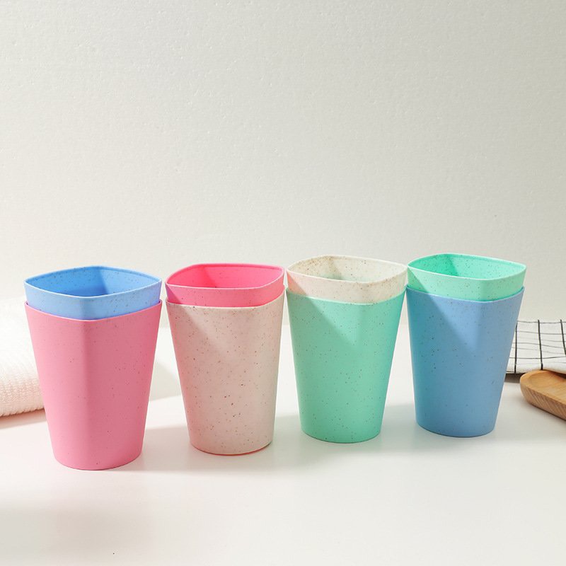 Bộ 10 Cốc Nhựa Miệng Vuông 250ml - Ly/cốc đánh răng