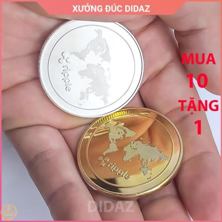 Đồng Xu XRP Ripple, Bɪтᴄᴏɪп mạ vàng, bạc làm đồ lưu niệm, sưu tầm, trang trí phòng làm việc, quà tặng khách hàng