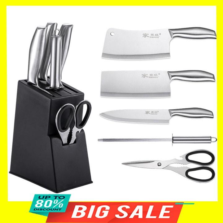 Bộ dao inox 5 món tặng kèm 1 giá để dao sang trọng