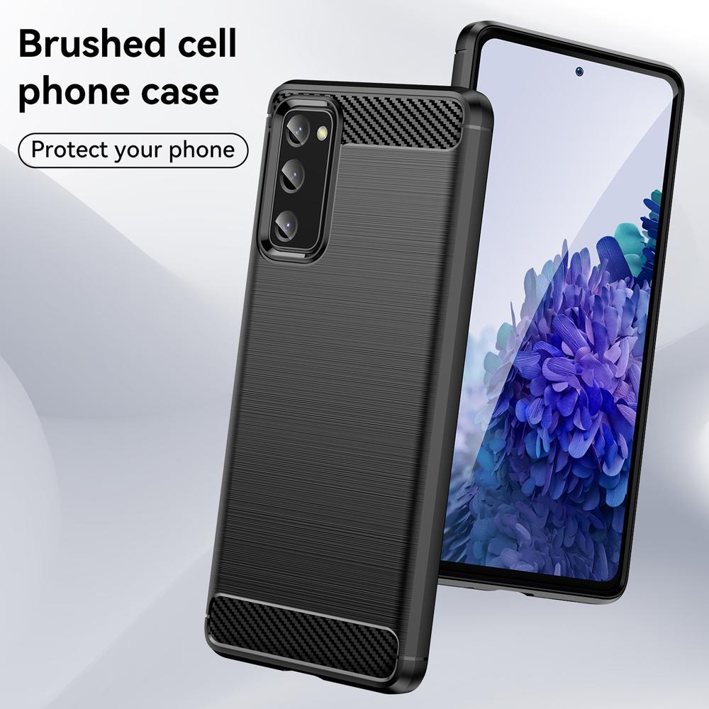 Ốp lưng dành cho Samsung S20 FE ốp silicone mềm Carbone phay xước chống sốc chống vân tay