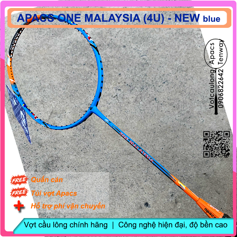 Vợt Cầu Lông Apacs One Malaysia – 4U New Blue | Vợt đẹp trong tầm giá, bền bỉ với thời gian, phù hợp đánh phong trào