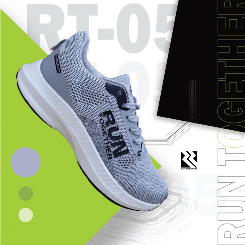 Giày Sneaker Thể Thao Thời Trang - Run Together RT05 - Màu: Xám