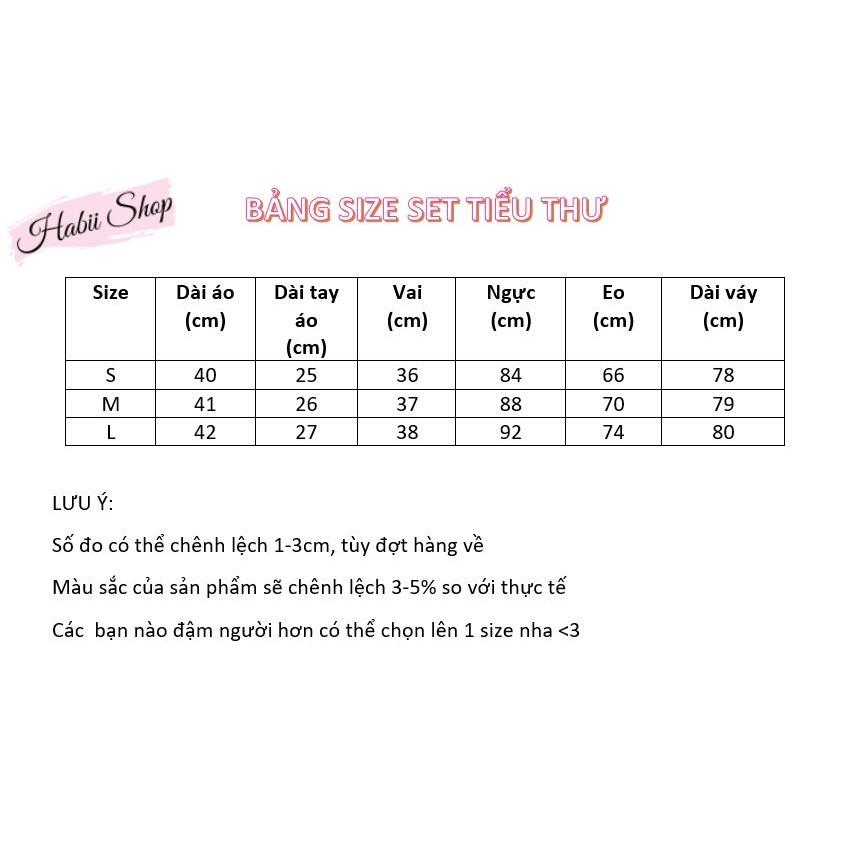 Set đồ nữ sang chảnh áo tiểu thư tay bồng chân váy xếp ly dài công sở - Set tiểu thư ulzzang HABII SE12