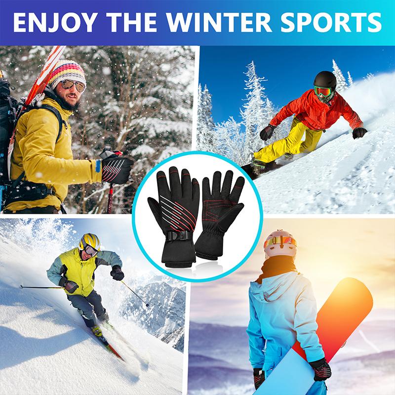 Trượt Tuyết Găng Tay Mùa Đông Siêu Ấm 3M Thạch Lót Xe Trượt Tuyết Màn Hình Cảm Ứng Xe Máy Xe Đạp Găng Tay Thể Thao