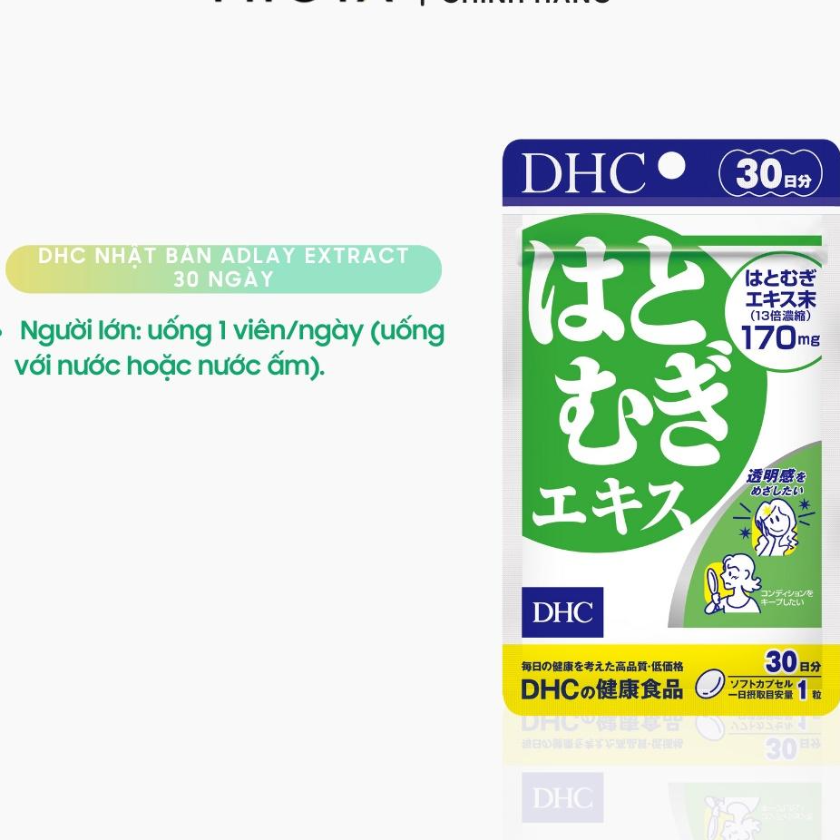 Viên uống trắng da DHC Nhật Bản Adlay Extract 30 Ngày