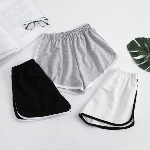 Combo 2  quần đùi mặc nhà, Quần Short 100% thun Poly co giãn 4 chiều Hết Màu Xám