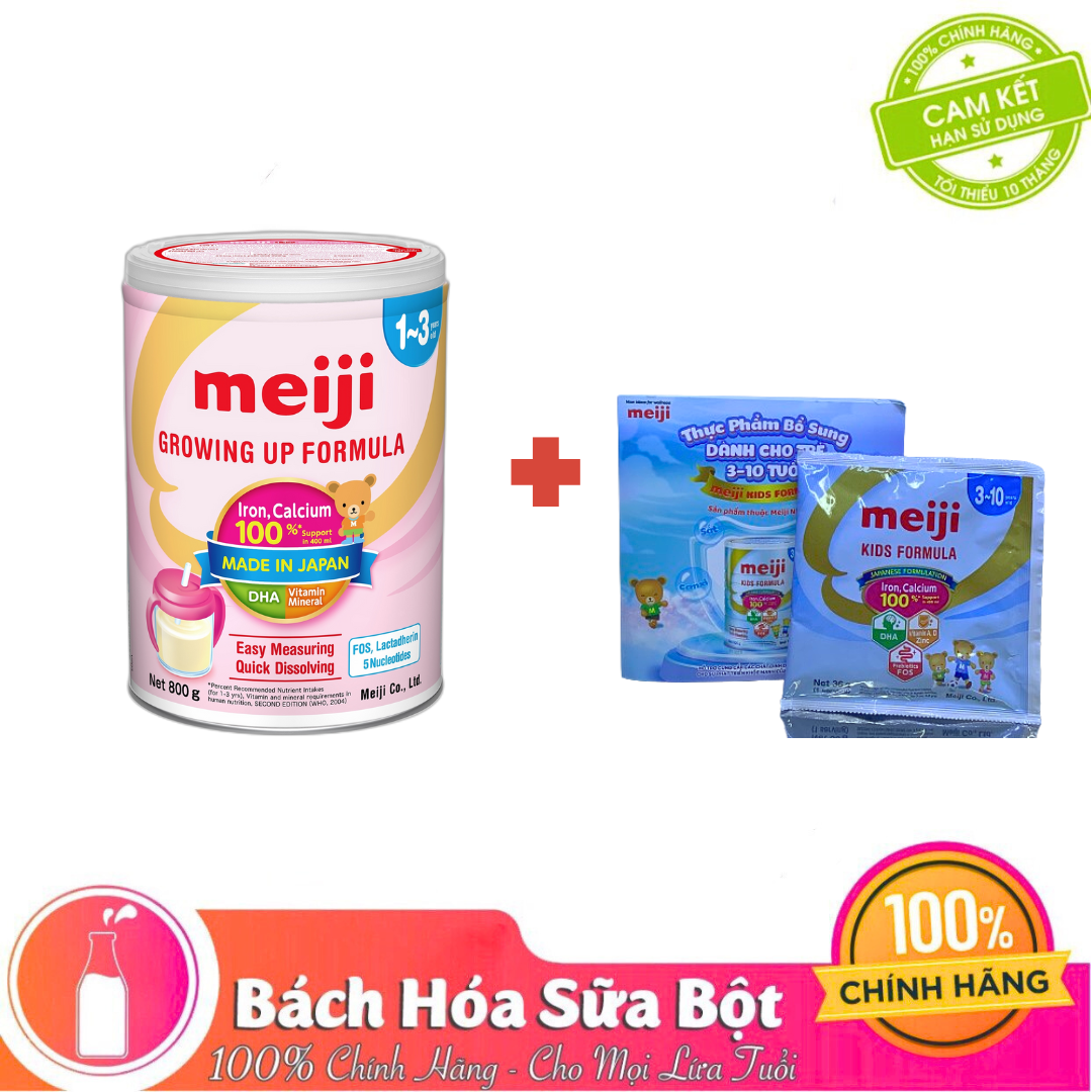 Sữa Bột Meiji Nhập Khẩu Số 1-3 (800g) Tặng Gói dùng thử 3-10