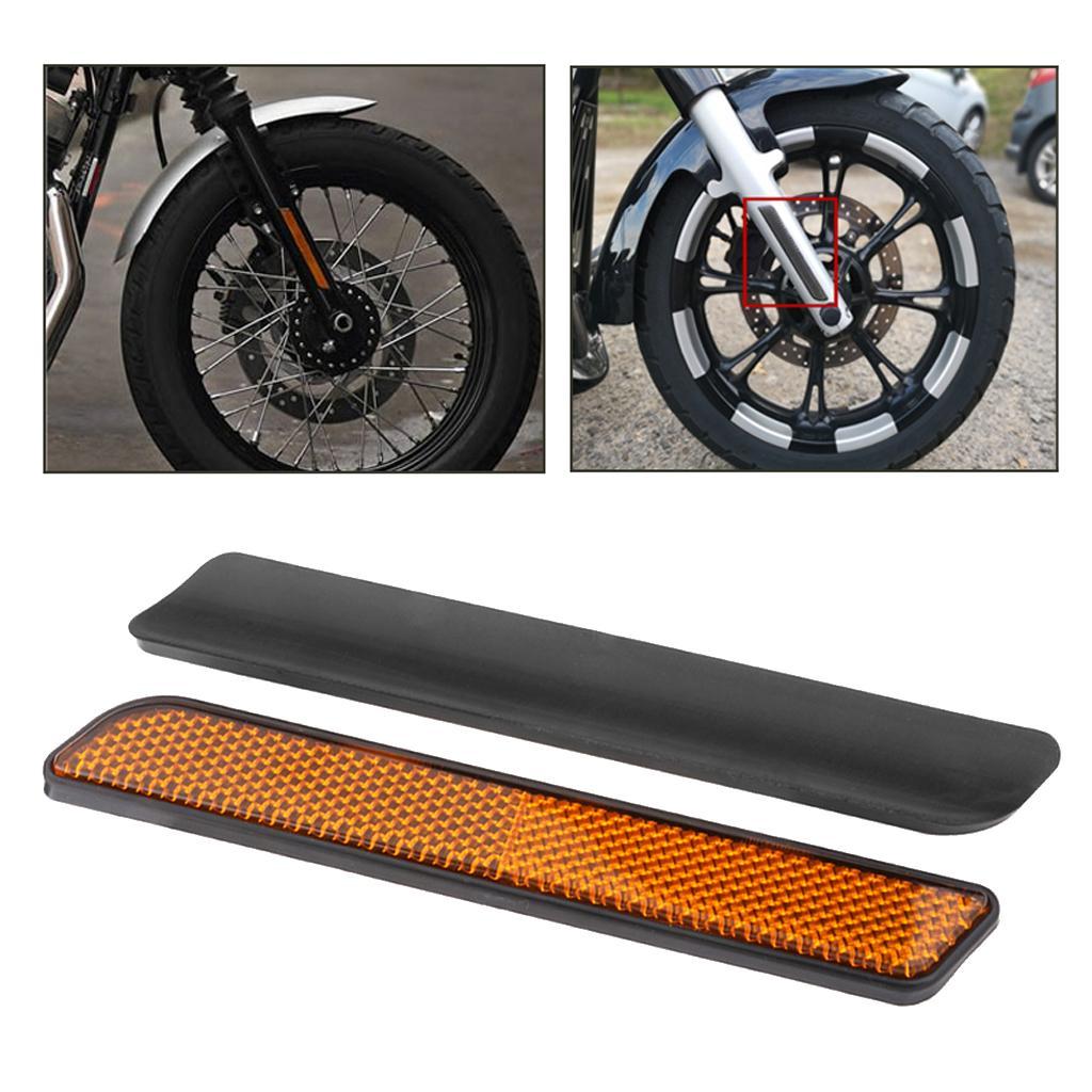 2xMotorcycle Front Fork Reflector for Harley 883 Yellow