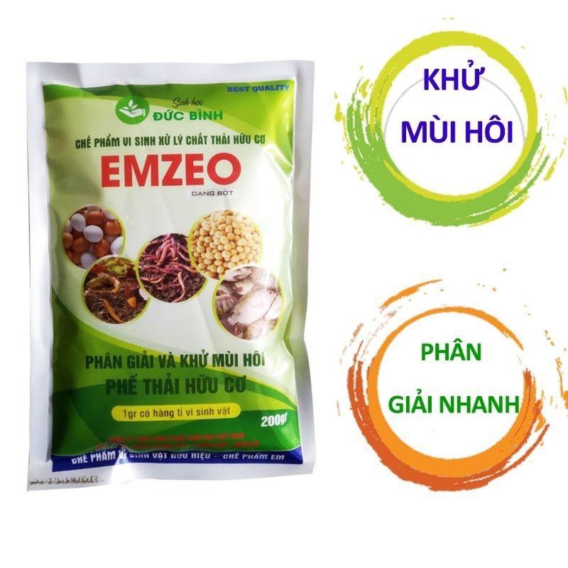 Men Vi Sinh Emzeo Khử Mùi Hôi Phân Cá, Ủ Đậu Tương Và Rác Thải Sinh Hoạt Gói 200 Gram