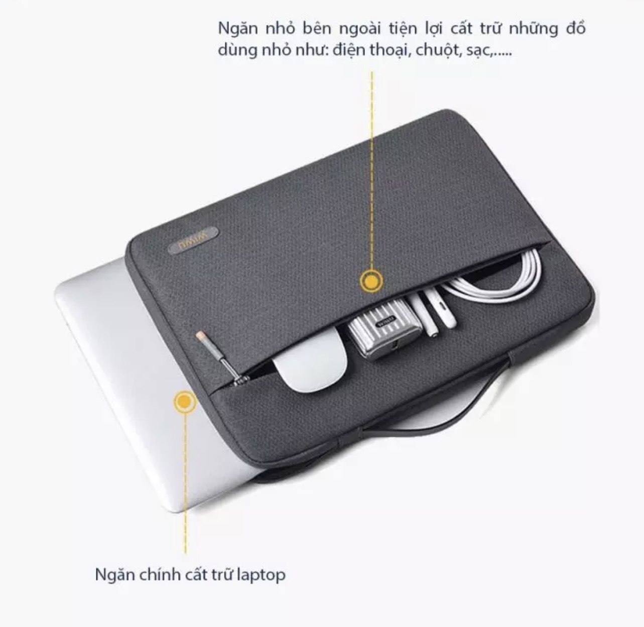 Túi Chống Sốc Wiwu Pilot Laptop Sleeve Dành Cho Laptop, Ultrabook Chất Liệu Vải Sợi Nylon Cao Cấp - Hàng Chính Hãng 