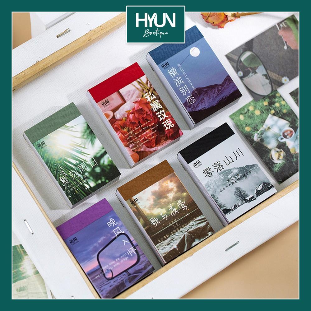50 tờ sticker dán phong cảnh hoa lá lifestyle 2 Trang trí bullet journal DIY