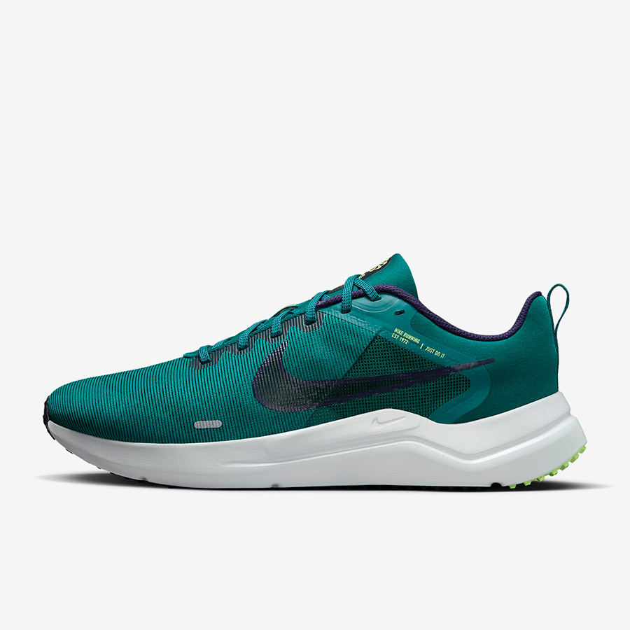 Giày chạy bộ nam NIKE NIKE DOWNSHIFTER 12 - GEODE TEAL/BLACK-PURPLE INK-LIME BLAST - 10 US