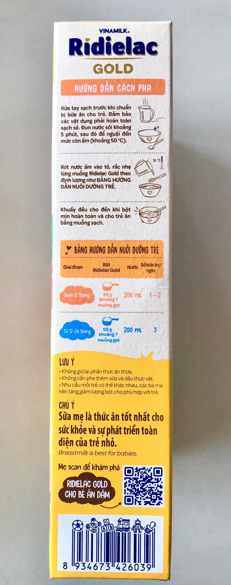 Bột Ăn Dặm Vinamilk Ridielac Gà Rau Củ Hộp