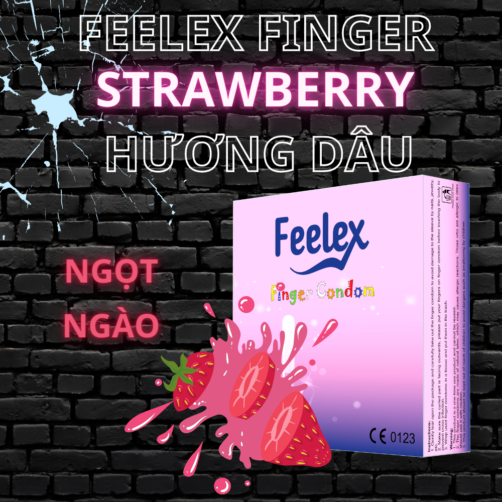 Hình ảnh Bao cao su ngón tay Feelex Finger Condom siêu dai, nhiều gel bôi trơn, hộp 12 pcs