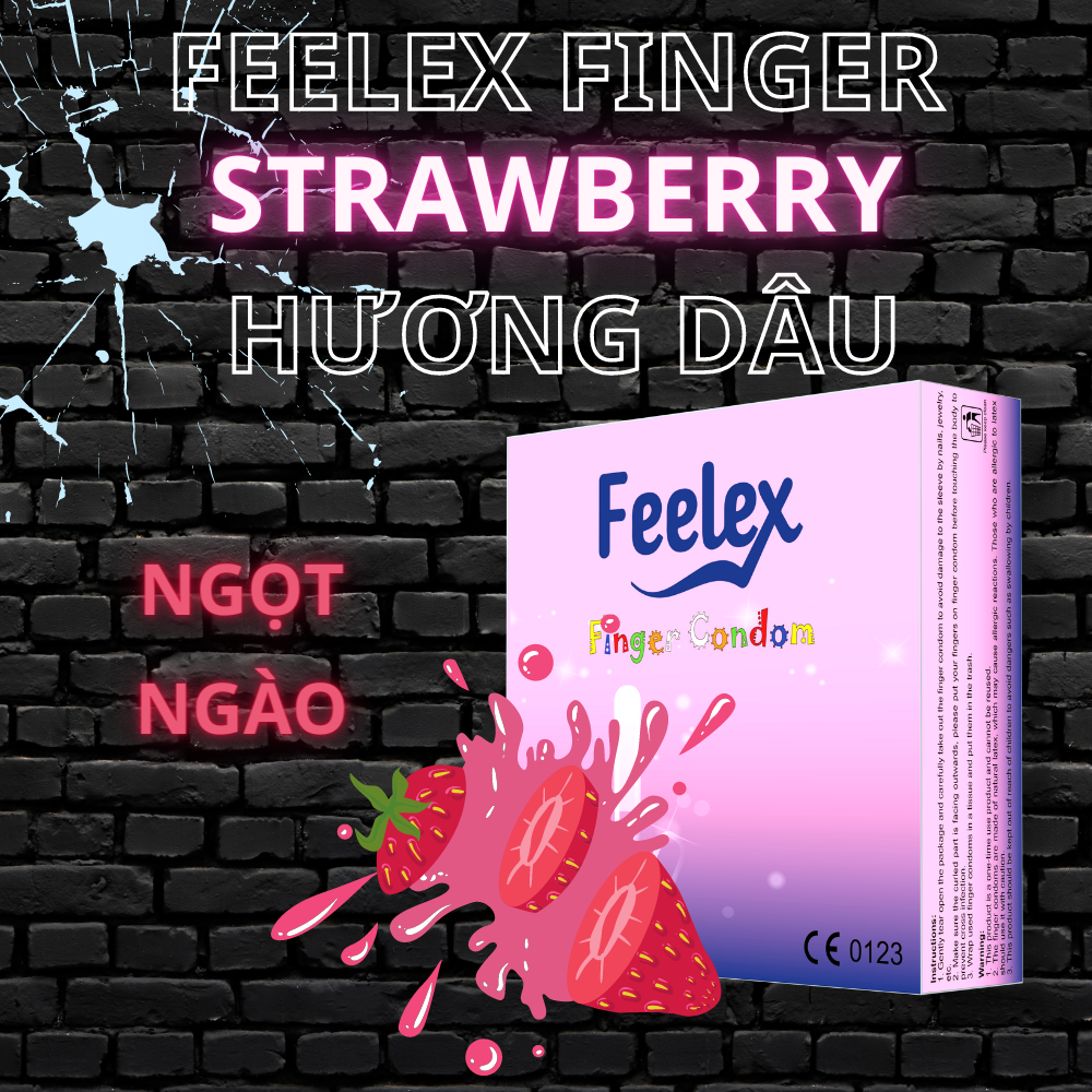 Bao cao su ngón tay Feelex Finger Condom nhiều gel hộp 12 bcs