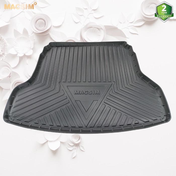 Thảm lót cốp xe ô tô Kia K3 2013-2017 chất liệu TPV thương hiệu Macsim màu đen hàng loại 2