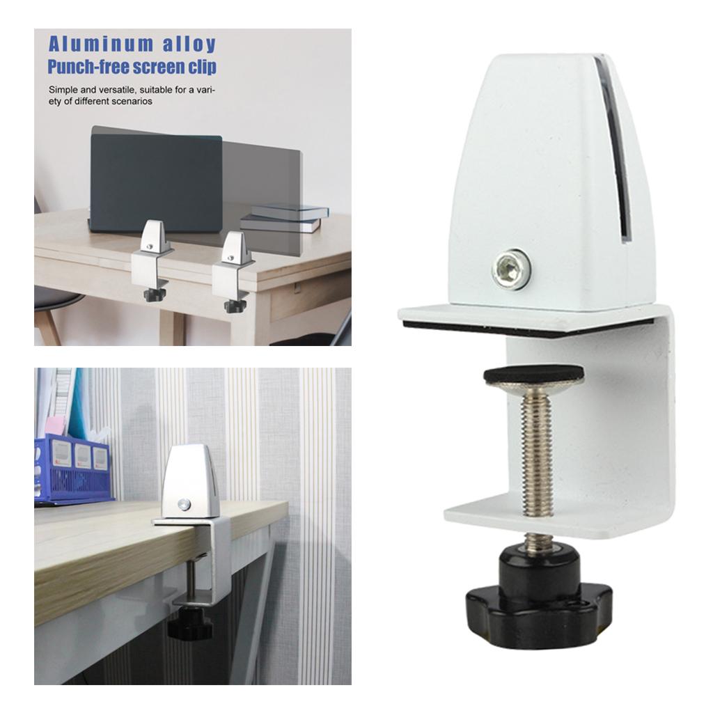 Desk Partition Clamp Office Shelf Bracket Desktop Screen Clip Holder