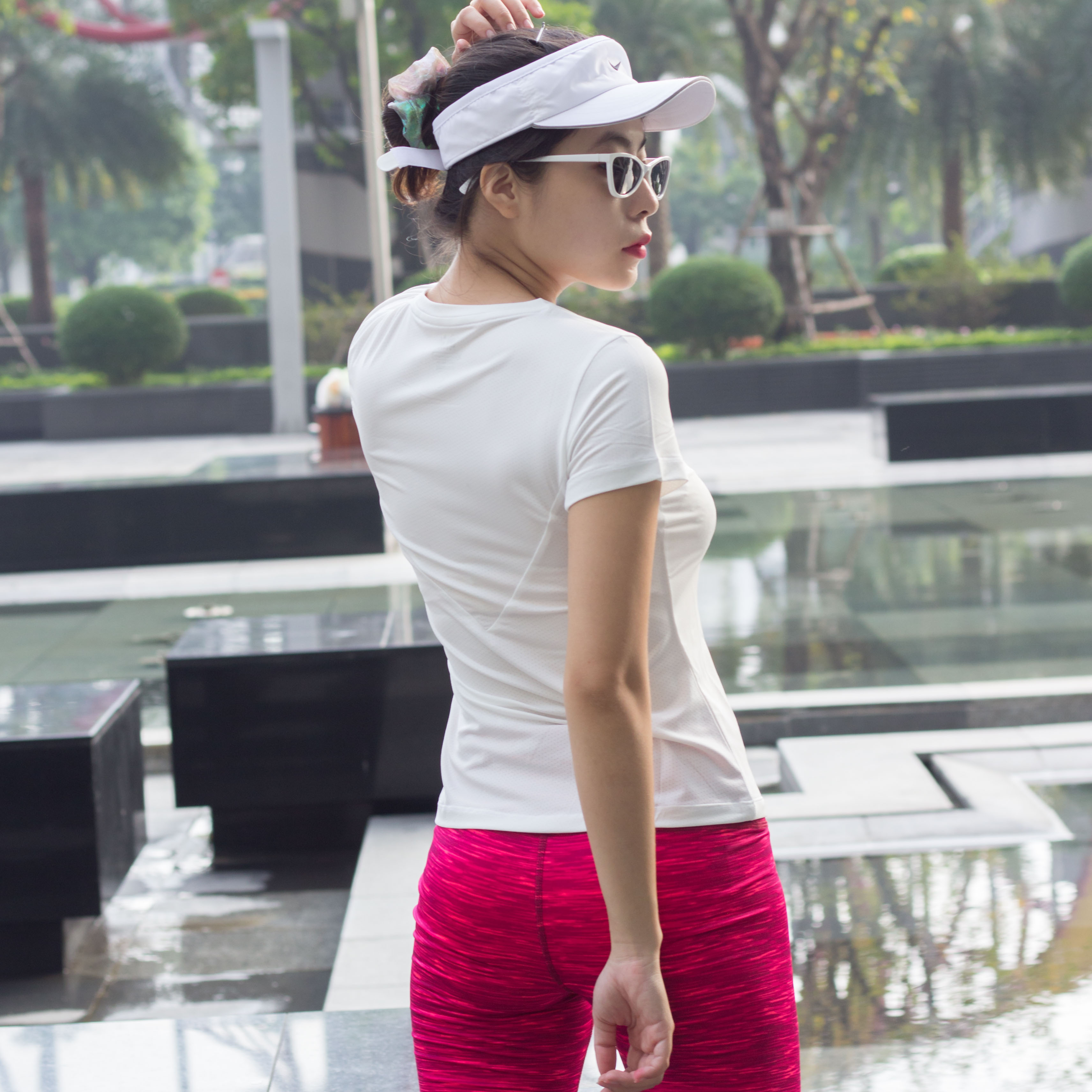 Áo Thun Nữ Cổ Tròn Tập Gym, Yoga