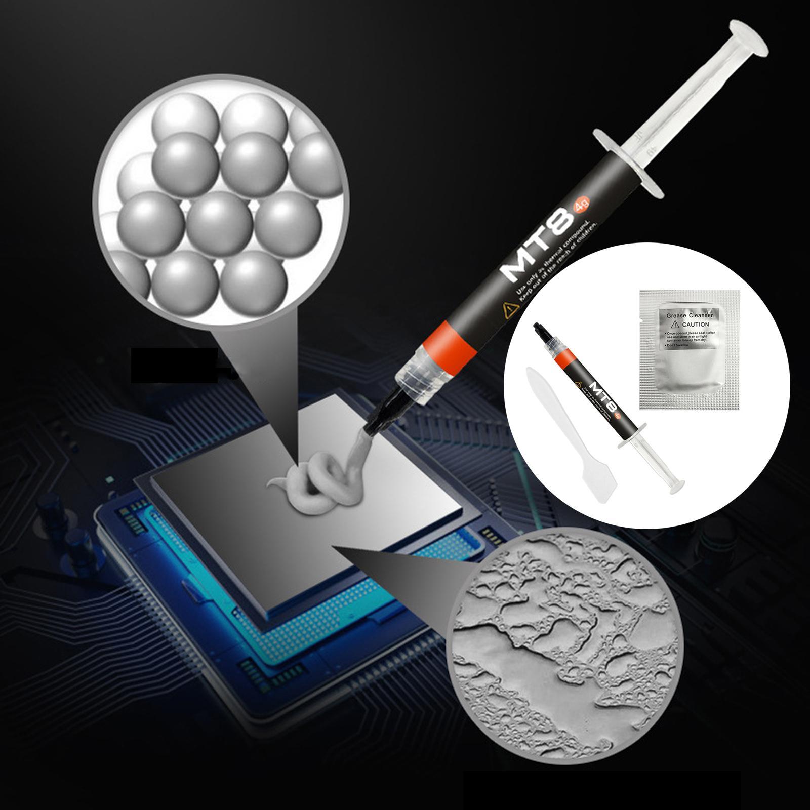 Thermal Compound Paste, 4G CPU GPU Cooler Heatsink Easy to Apply 12.8W/M·K for CPU