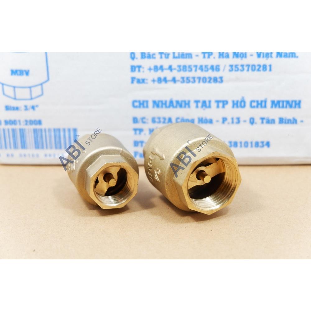 Van 1 chiều lò xo MBV 21mm(1/2''-dn15), 27mm(3/4'' - dn20) Minh Hòa(van nước)