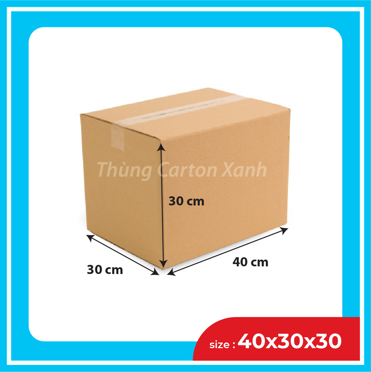 Combo 100 thùng carton nhiều kích cỡ - Thùng Carton Xanh