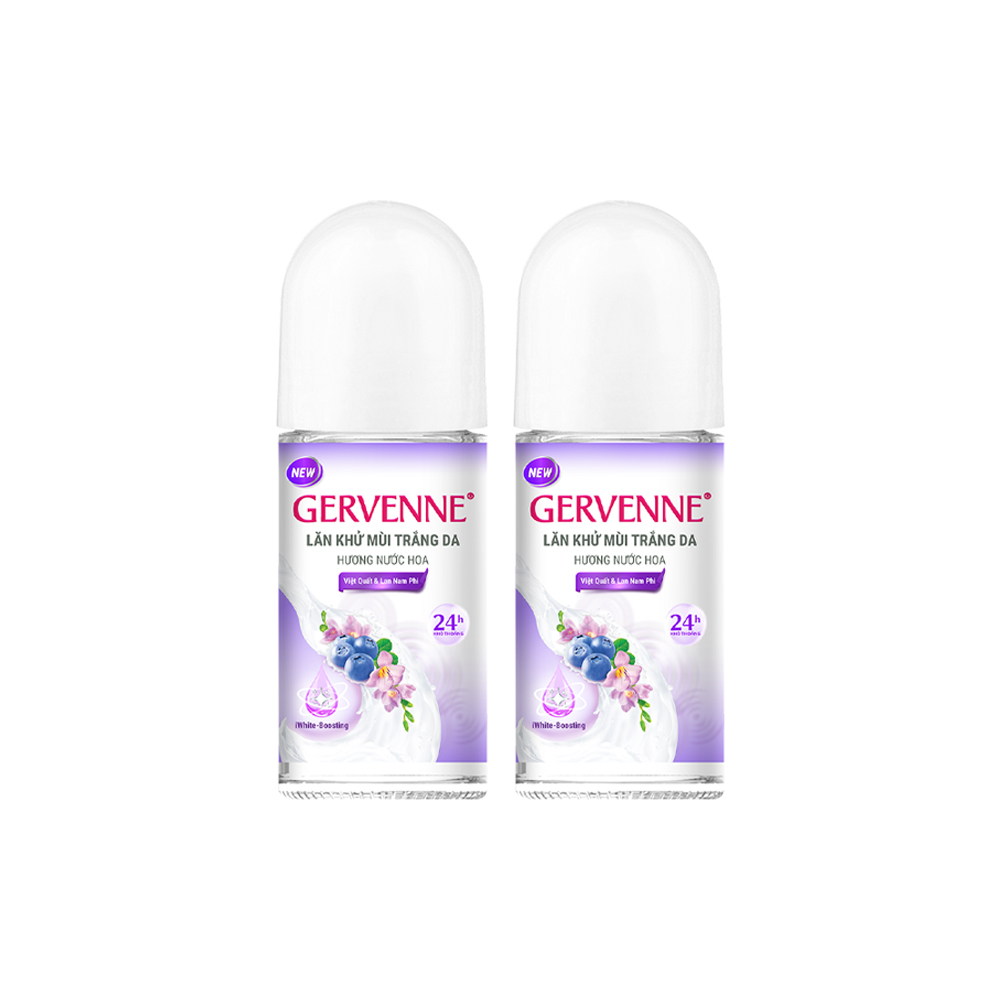 Combo 2 lăn khử mùi nước hoa Gervenne hương trái cây 50ml/chai