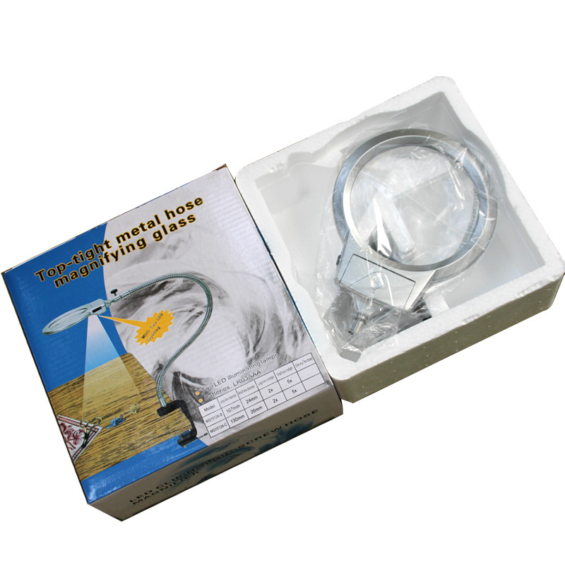 Kính Lúp Phóng Đại Hỗ Trợ Sửa Chữa Mạch Điện Tử Kẹp Bàn, Dụng Cụ Hỗ Trợ Sửa Chữa Có Đèn