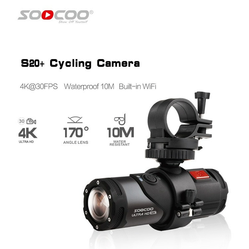 SOOCOO S20 Camera Hành Động 4K Chống Nước Camera Dưới Nước Thể Thao Cam Đen Đạn Cho Súng Xe Đạp Mũ Bảo Hiểm Xe Đạp Chống Nước