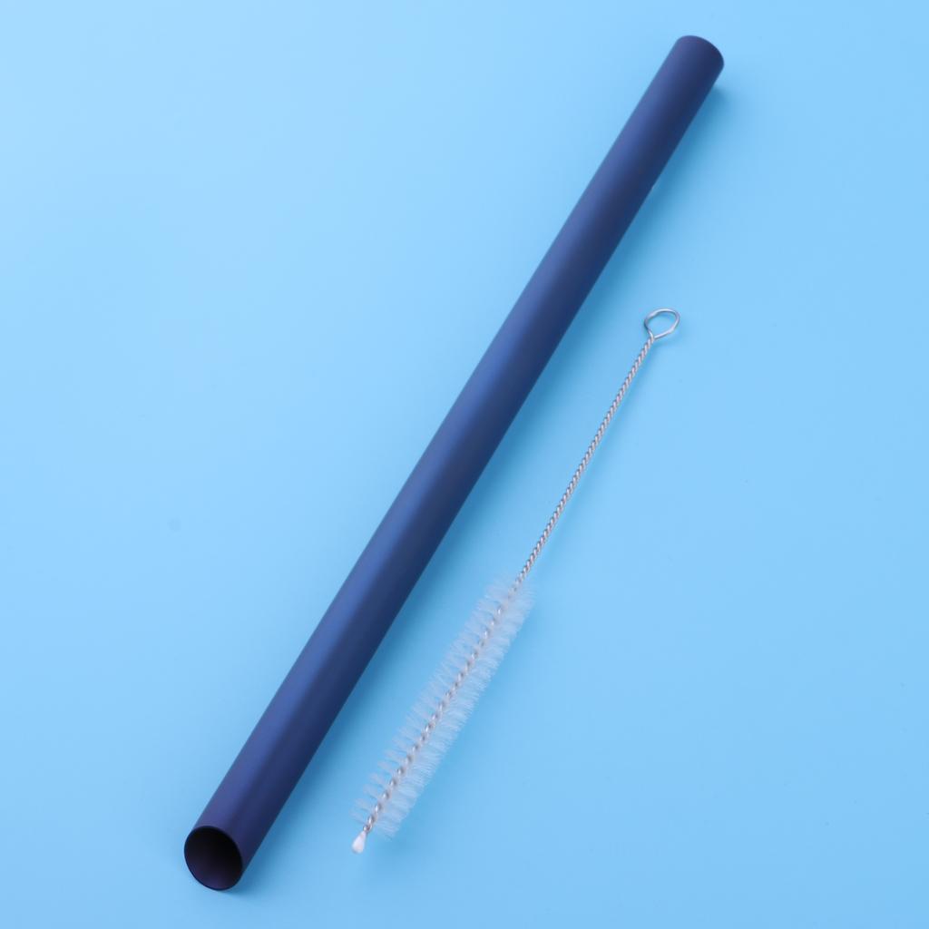 Reusable Titanium Drinking Straw with 1 Cleaning Brush