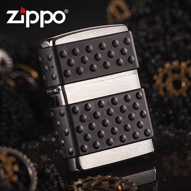 Bật Lửa Zippo Black Zip Guard Brushed Chrome 200ZP