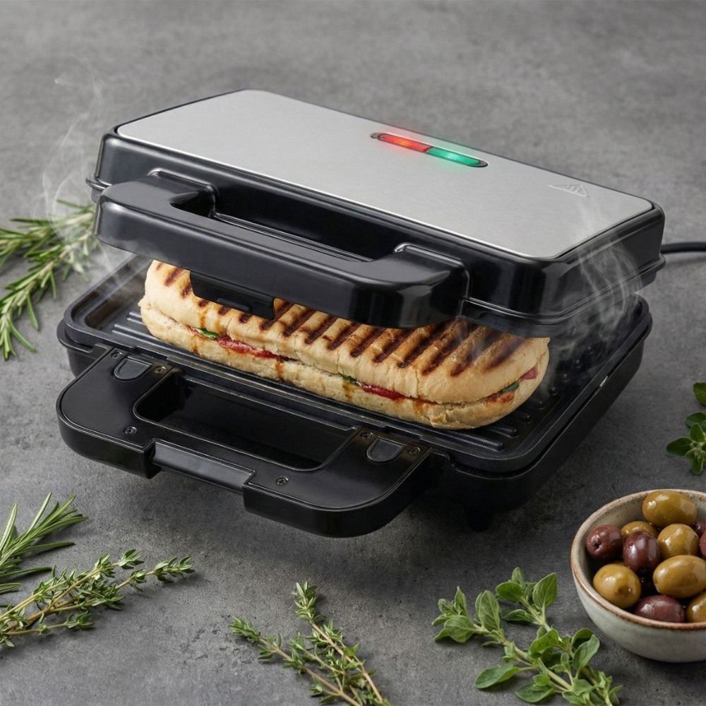 Máy kẹp nướng bánh mì Lumabella LB-58067 đa năng 3IN1, công suất cao 1000W, khay chống dính dễ dàng tháo lắp, vô cùng tiện lợi, dễ vệ sinh - DELIYA - HÀNG CHÍNH HÃNG