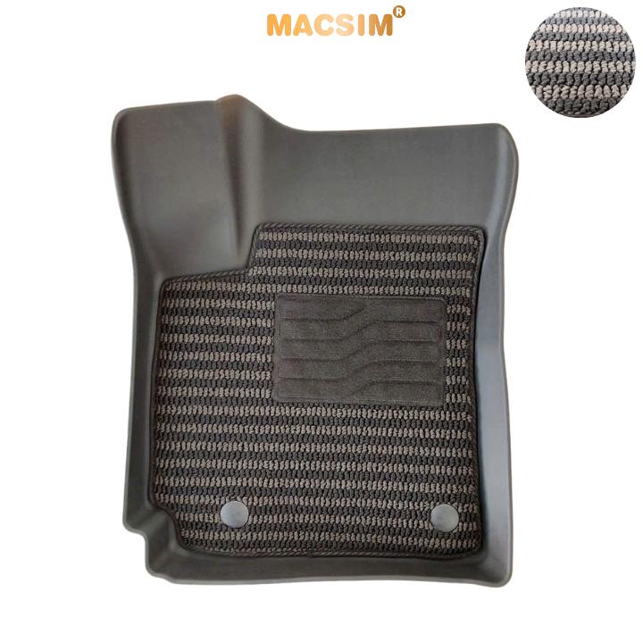 Thảm Lót Sàn 2 Lớp TPE Macsim Huyndai Venue 2022+ Chuẩn Form, Bền, Không Mùi (sd3 xám đen ct)