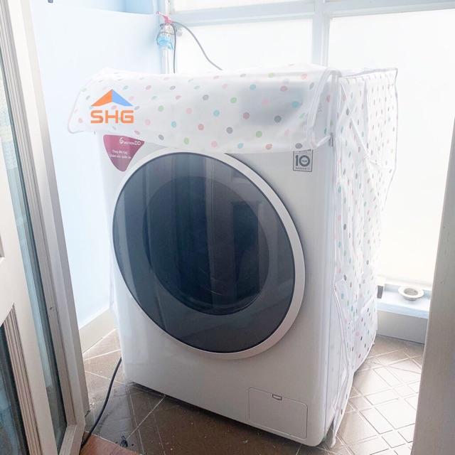 ÁO TRÙM MÁY GIẶT HOA LÁ HOÀNG GIA CAO CẤP, PHÂN LOẠI CỬA TRÊN VÀ CỬA TRƯỚC , KÍCH THƯỚC 56X60X83 CM
