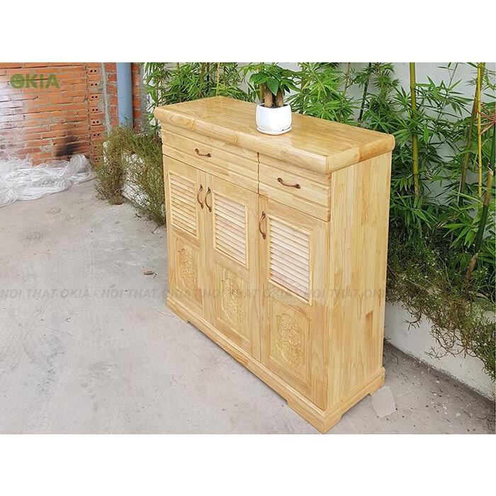 Tủ Giày Gỗ Thông 1M , TỦ DÀY DÉP GỖ