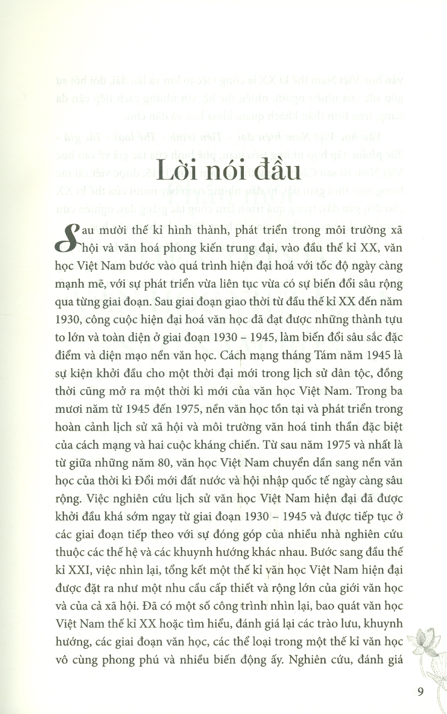 Văn Học Việt Nam Hiện Đại: Tiến Trình - Thể Loại - Tác Giả - Tác Phẩm (Bìa mềm) - Nguyễn Văn Long