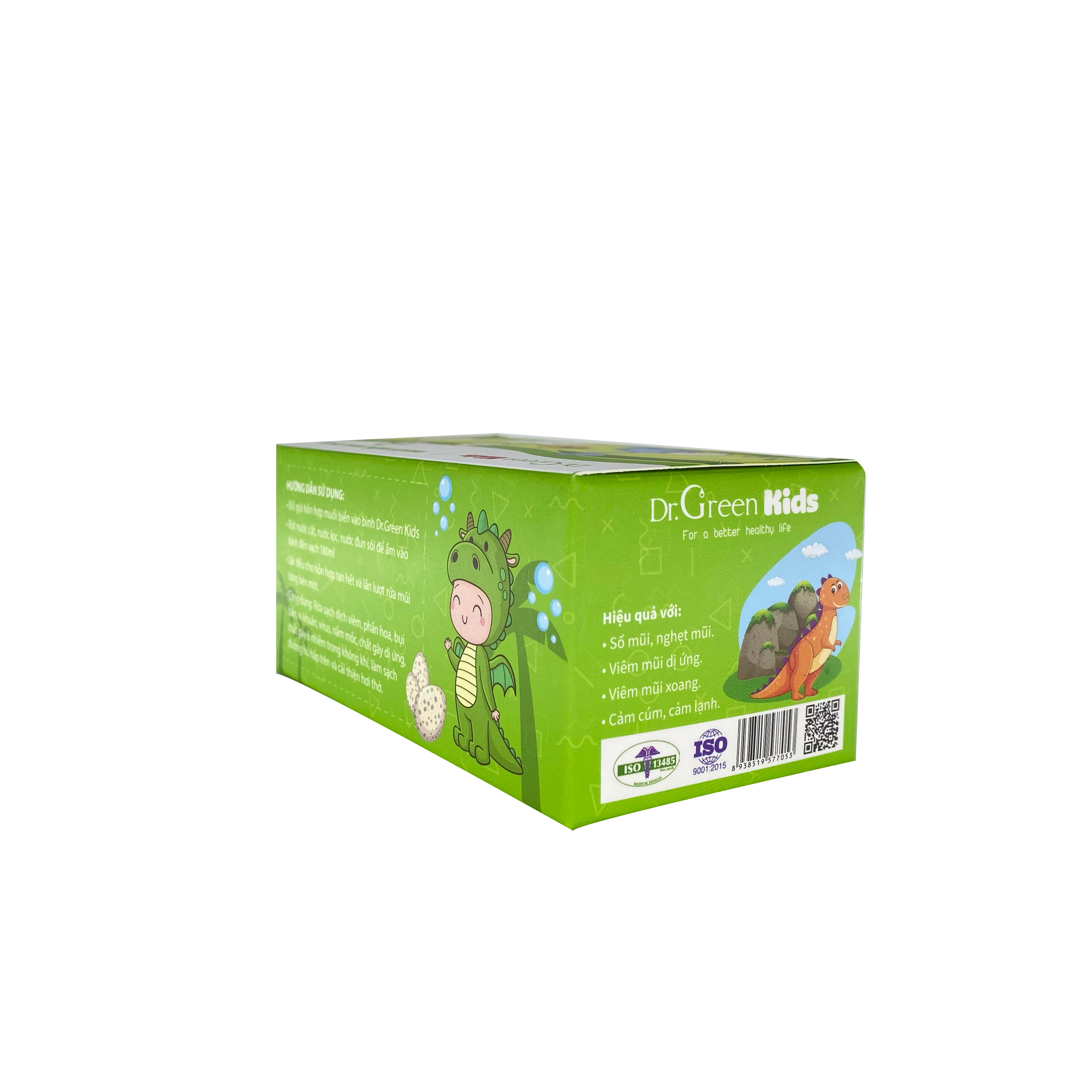 Muối rửa mũi Dr.Green Kids, cho trẻ từ 1 tuổi, thành phần lành tính 100%