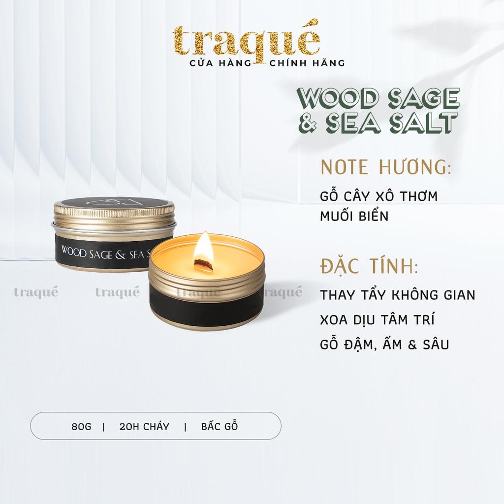 Nến thơm tinh dầu Aurae - dòng Signature -SX tại VN - WOOD SAGE & SEA SALT