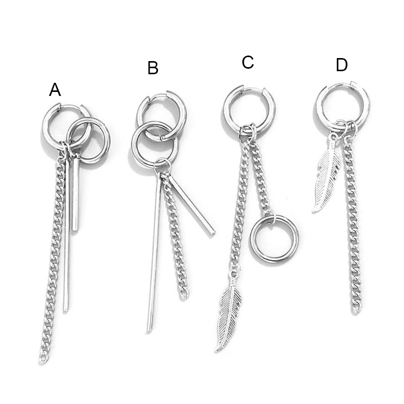 4 khuyên tai bông tai không gỉ đơn giản cho nam nữ unisex cá tính