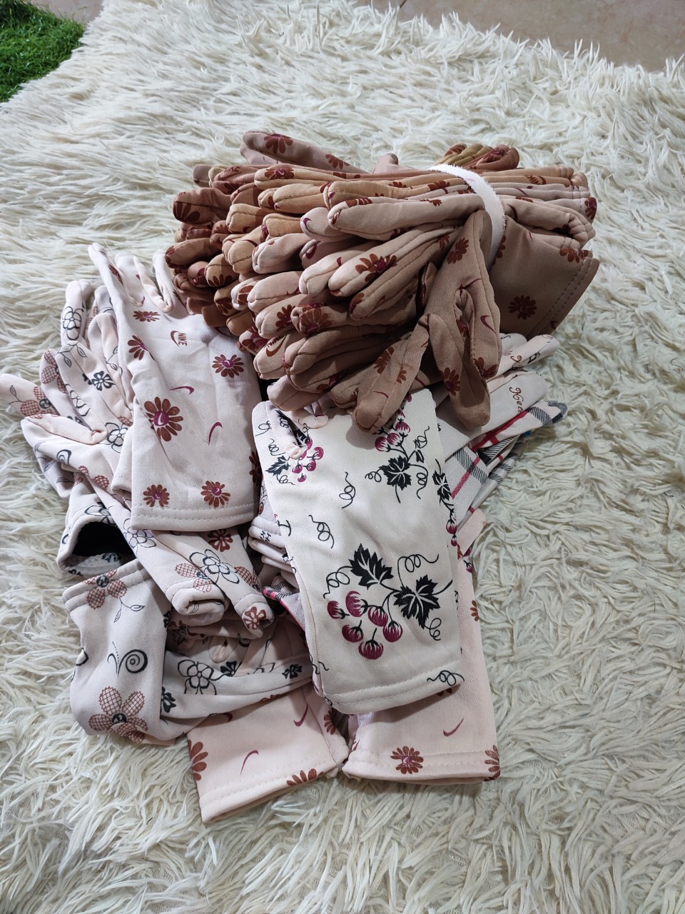 Lố 10 Cái Bao / găng tay Nữ chất liệu vải cotton chống nắng