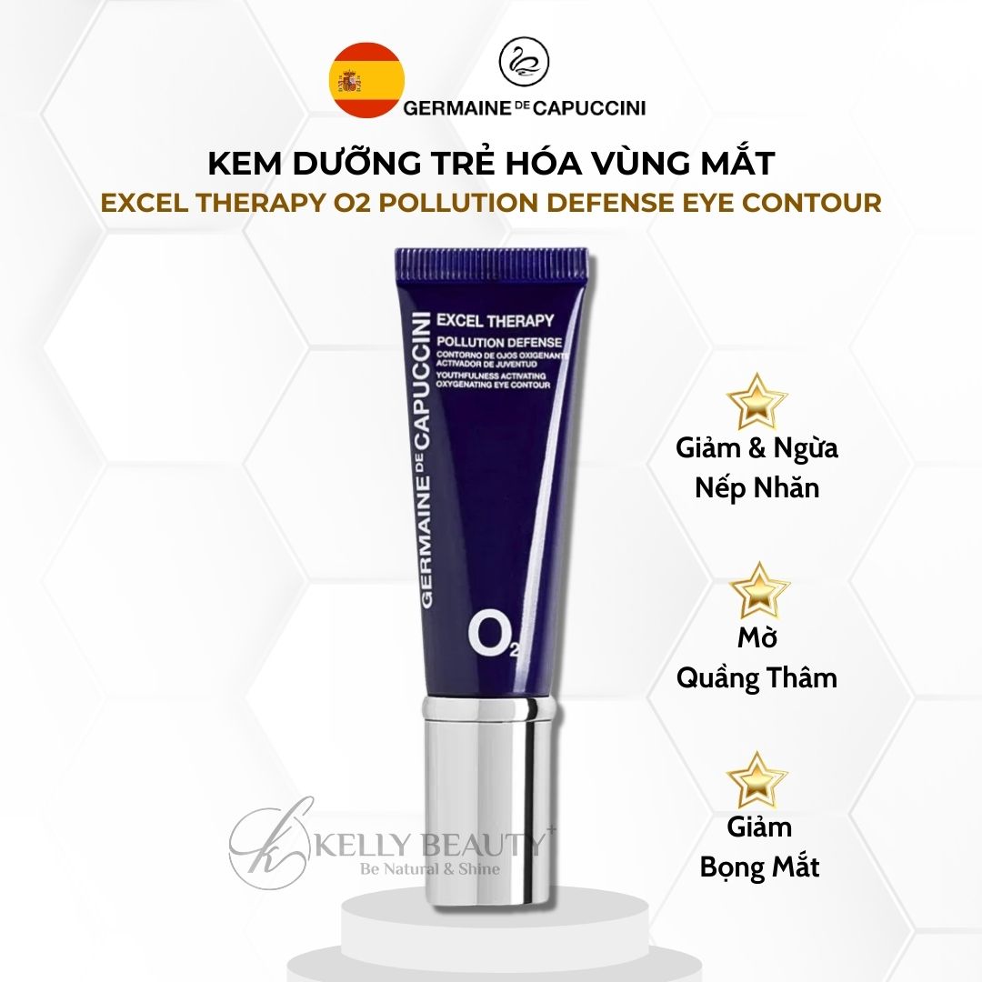 Kem Dưỡng Trẻ Hóa Vùng Mắt Germaine Excel Therapy O2 Pollution Defense Eye Contour | Kelly Beauty