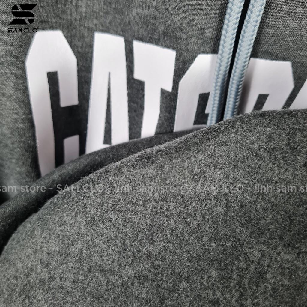Áo khoác nỉ cao cấp có mũ - ÁO HOODIE chui freesize form rộng nam nữ unisex mặc cặp - couple in chữ CATSPIRIT