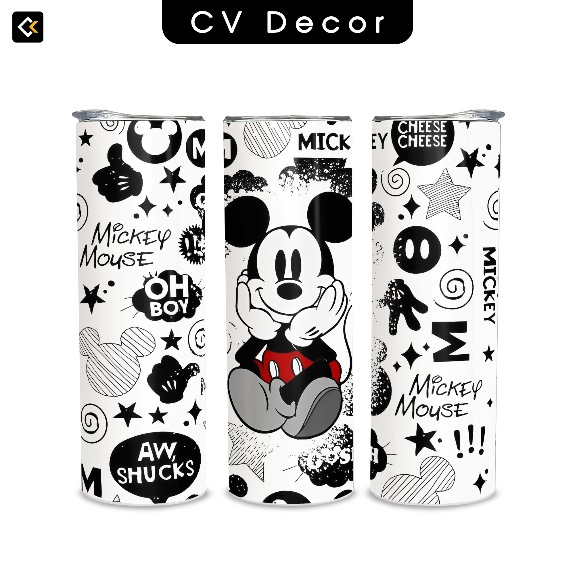 Bình Giữ Nhiệt Mickey - Ly Giữ Nhiệt Mickey - Bình Nước Mickey 2 lớp thép không gỉ SUS304 - 600ml